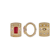 14K Solid Gold Diamond and Gemstone Charm