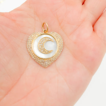 KG182. 14K Solid Gold Heart Pendant