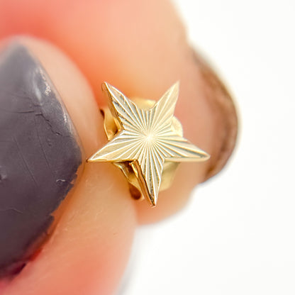 14K Gold Star Stud Earrings