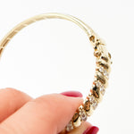 Load image into Gallery viewer, BNQ68518. 14K Solid Gold Twisted Fancy Bangle with Diamonds