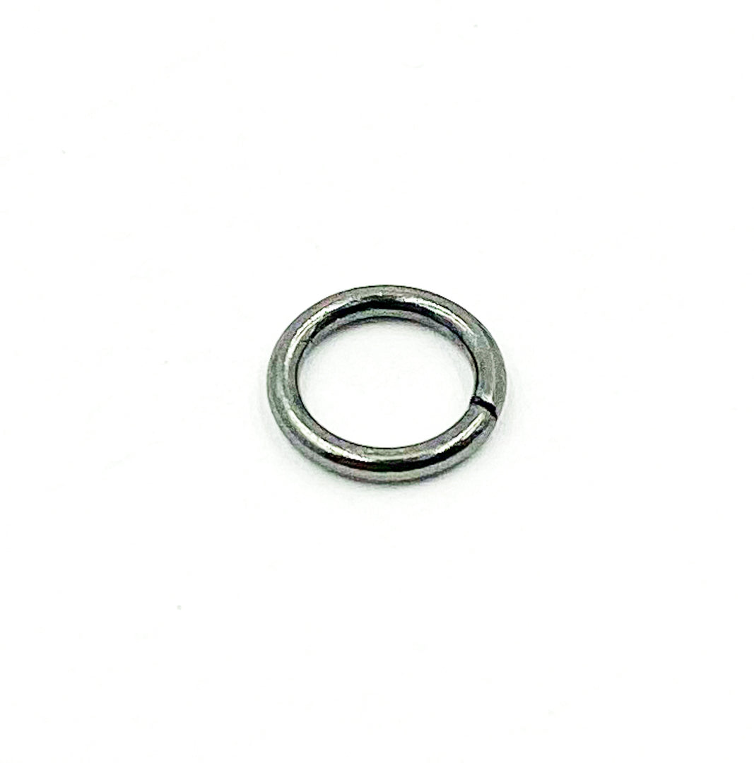 MFT080DE5BR I Black Rhodium 925 Sterling Silver Open Jump Ring Gauge: 20. Size: 5mm.