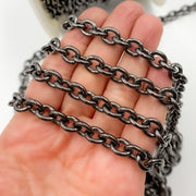 Buy Now Black Rhodium Sterling Silver Heavy Oval Link Chain