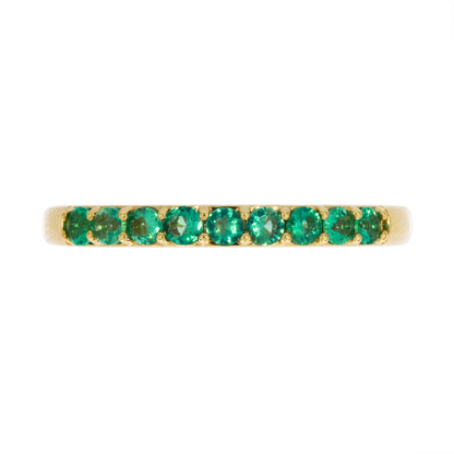 RAZ01843EM. 14K Solid Gold Emerald Band Ring