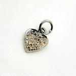 Load image into Gallery viewer, DC286. Diamond Silver Heart Charm
