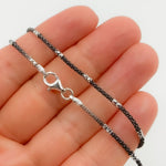 Load image into Gallery viewer, Rhodium Sterling Silver Popcorn Satellite Necklace
