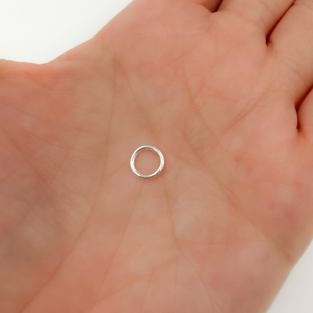 5004486C. 7MM 20.5Gauge White Sterling Silver Close Jump Ring