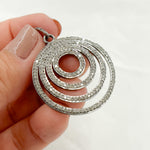 Load image into Gallery viewer, DP411. Diamond Sterling Silver Round Gradient Pendant
