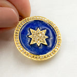 Load image into Gallery viewer, DP544A. Diamond Sterling Silver Round Star Enamel Pendant
