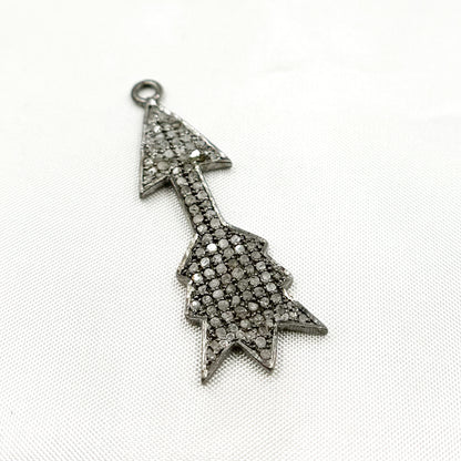 DC206. Diamond Sterling Silver Arrow Pendant
