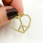 Load image into Gallery viewer, DP809. Diamond Sterling Silver Heart Peace Pendant
