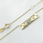 Load image into Gallery viewer, 14K Solid Gold Diamond Bar Necklace. NT403620
