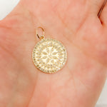 Load image into Gallery viewer, GDP162. 14K Solid Gold Diamond Round Charm
