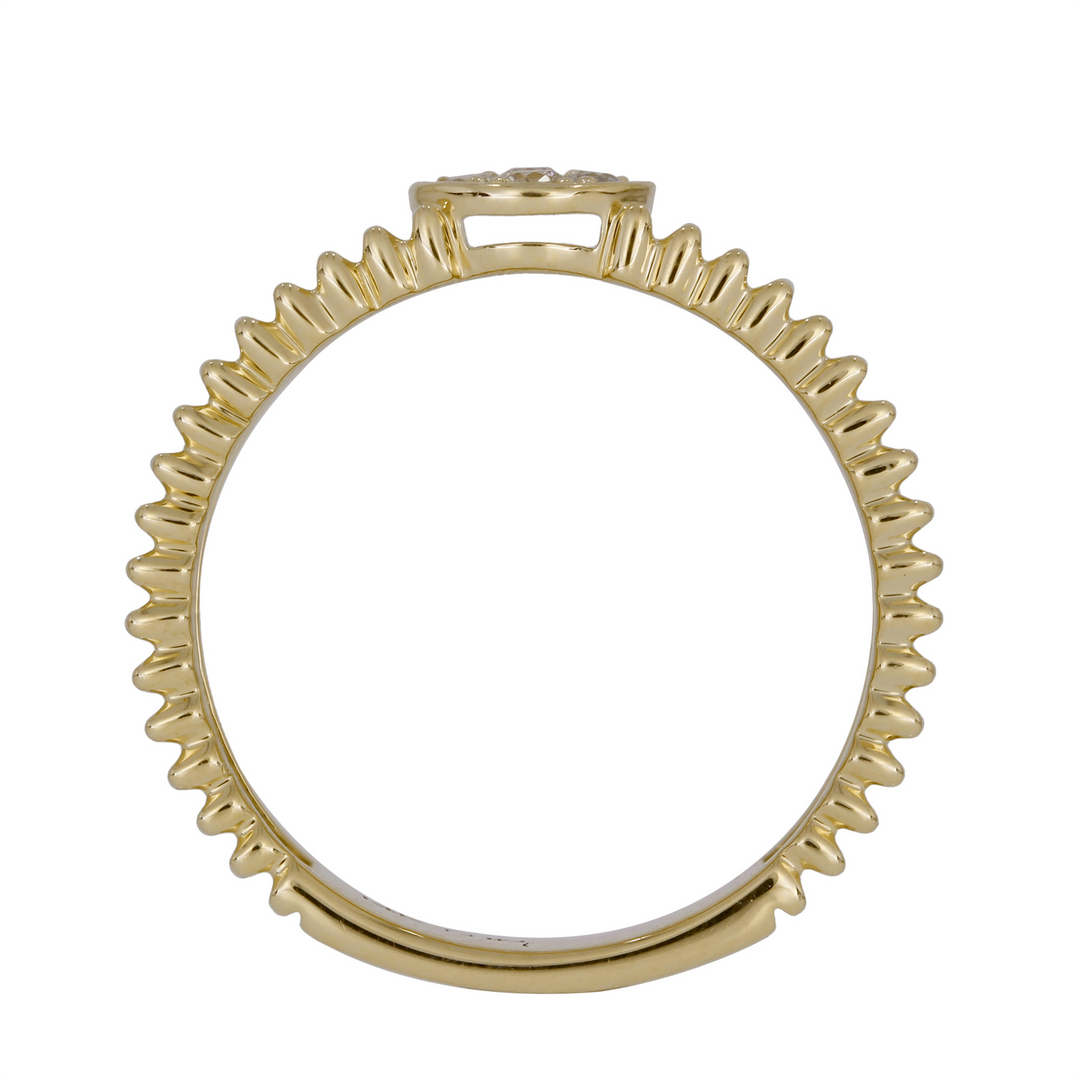 RFB18864. 14K Solid Yellow Gold Diamond Circle Ring