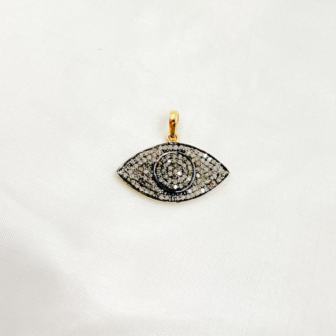 DP293. Diamond Sterling Silver Eye Pendant