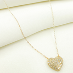 Load image into Gallery viewer, 14K Solid Gold Diamond Heart Necklace. NFH71180
