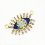 Load image into Gallery viewer, DC513A. Diamond Sterling Silver Eye Flower Enamel Pendant
