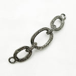 Load image into Gallery viewer, DC971. Diamond Sterling Silver Oval Link Connector
