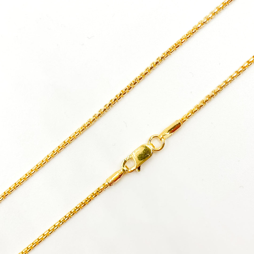 030KV0934000. 14k Solid Yellow Gold Venetian Box Link Chain