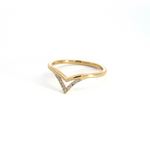 Load image into Gallery viewer, 14k Solid Gold Chevron Diamond Ring. RFA17978
