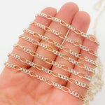 Load image into Gallery viewer, 3331CTT. Gold Filled and Sterling Silver Long and Short Curb Link Chain
