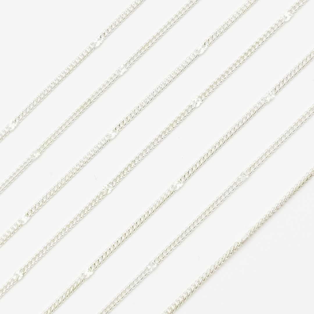 Silver Marina Link and Curb Link Chain