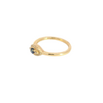 Load image into Gallery viewer, 14k Solid Gold Diamond and Blue Sapphire Eye Ring. RFB17775BS
