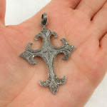Load image into Gallery viewer, DP307. Diamond Sterling Silver Cross Pendant

