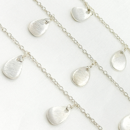 Silver Drop Dangle Wire Chain