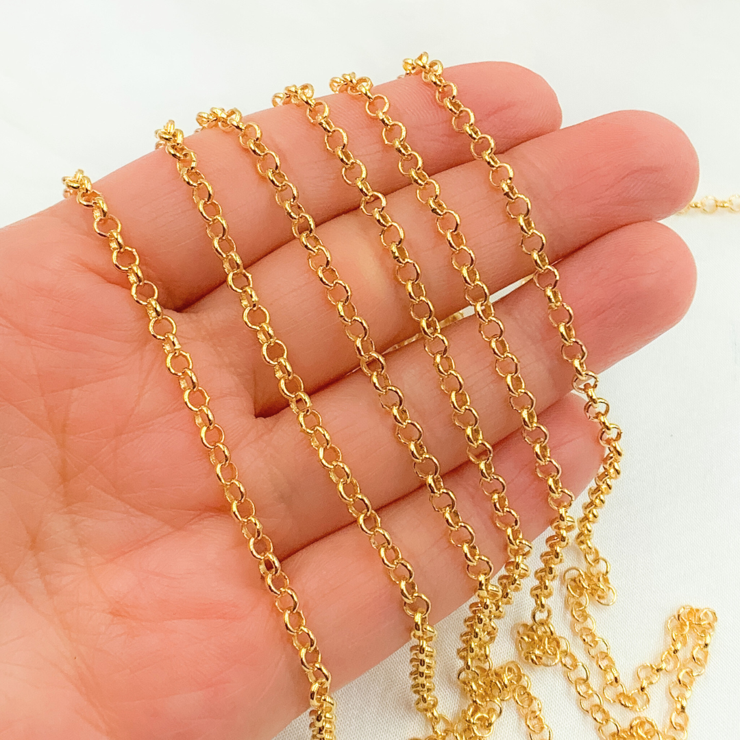 V116GF. 14k Gold Filled Rolo Chain.