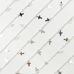 Load image into Gallery viewer, V311SS. Sterling Silver Fancy Dangle Cross-Link Chain