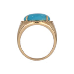 Load image into Gallery viewer, CR97300TQ14X10. 18K Solid Gold Diamond &amp; Turquoise Ring