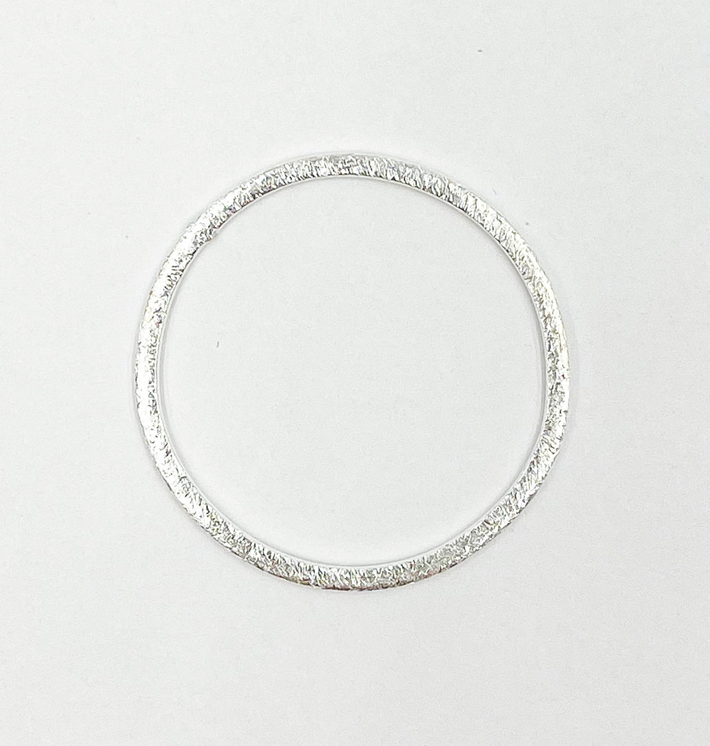 BS5-SS. Sterling Silver Circle Connector 30mm