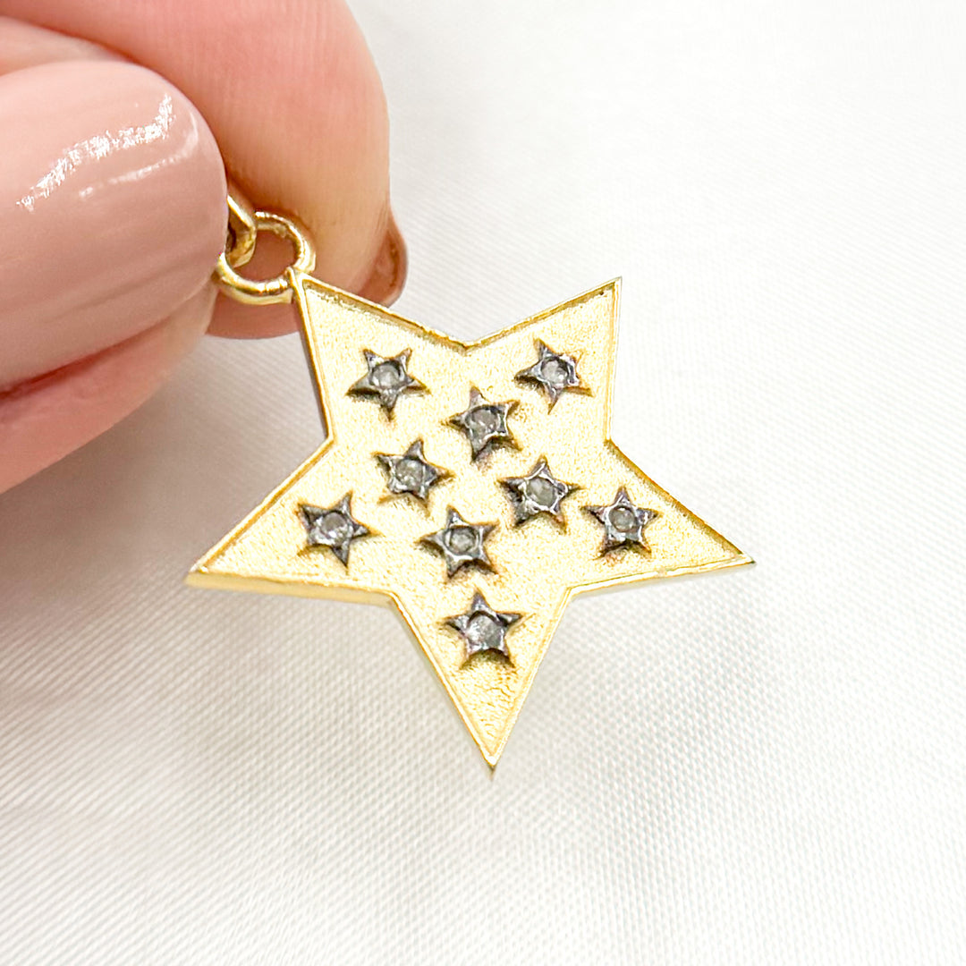 DP776. Diamond Sterling Silver Star Pendant