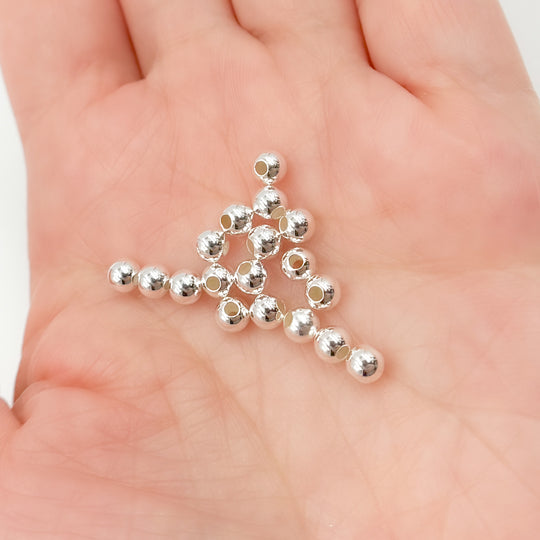 5mm Sterling Silver Beads