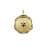 Load image into Gallery viewer, 14K Solid Gold with Diamonds Octagon Shape with Star Charm. GDP20
