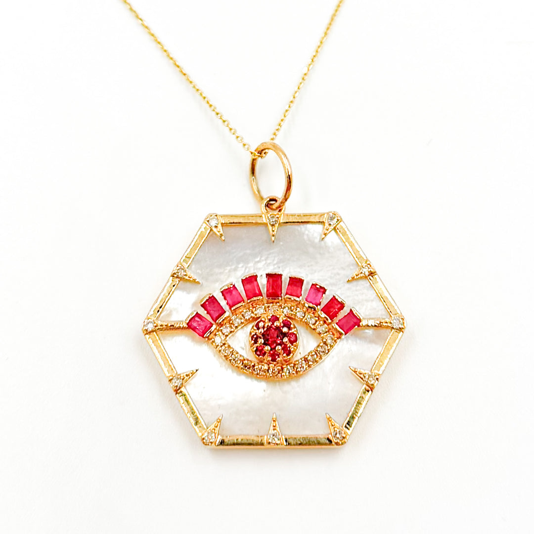 Gold Evil Eye Pendants