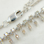 Load image into Gallery viewer, 14K Solid White Gold Diamond Bars Necklace. NFP70815
