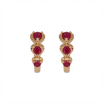Load image into Gallery viewer, EHZ57588. 14K Solid Gold Fancy Gemstone Hoops