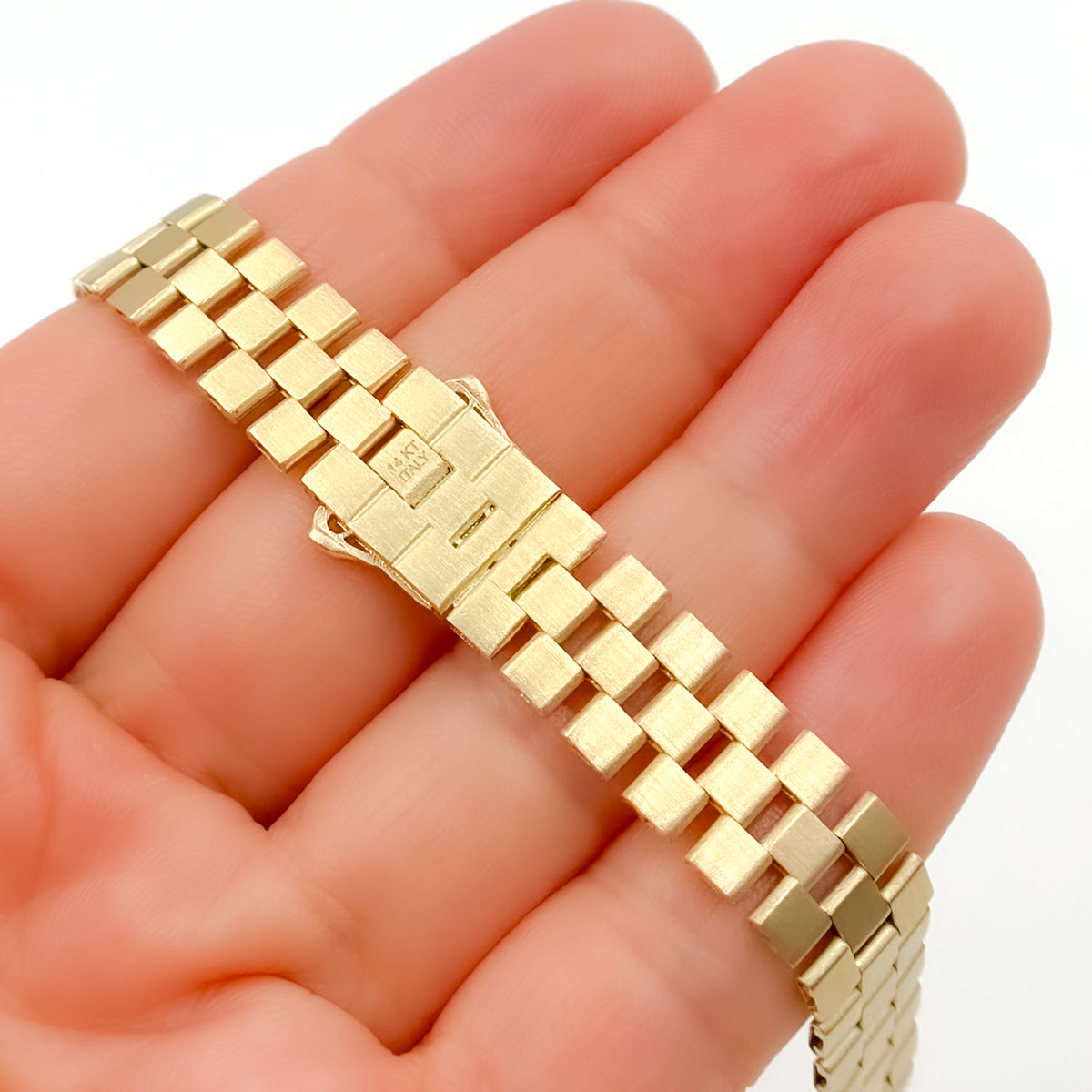 14K Solid Gold Pattern Bracelet