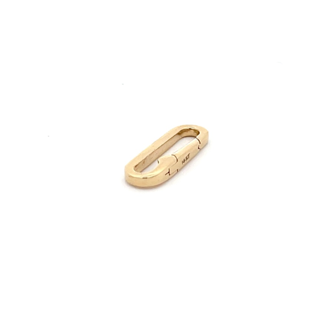 1361-14K. 14K Solid Gold Oval Clasp 21x6mm