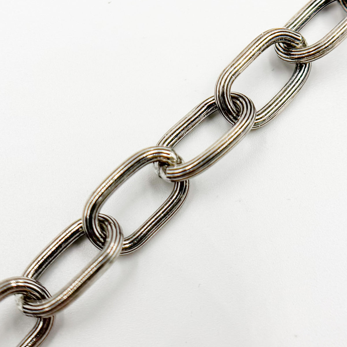 Buy Oxidized Sterling Silver Textured Oval Chain