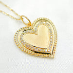 Load image into Gallery viewer, 14k Solid Gold Diamond Heart Charm. GDP19
