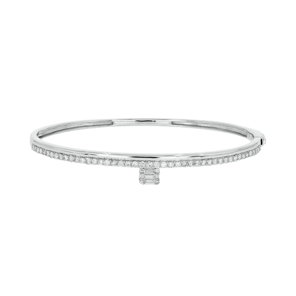 DBG00058. 14K Solid Gold Diamond Bangle