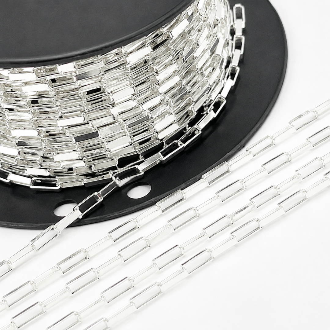 X31SS. Sterling Silver Flat Box Link Chain