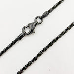 Load image into Gallery viewer, MAR30BR. Black Rhodium Sterling Silver Popcorn Finish Necklace
