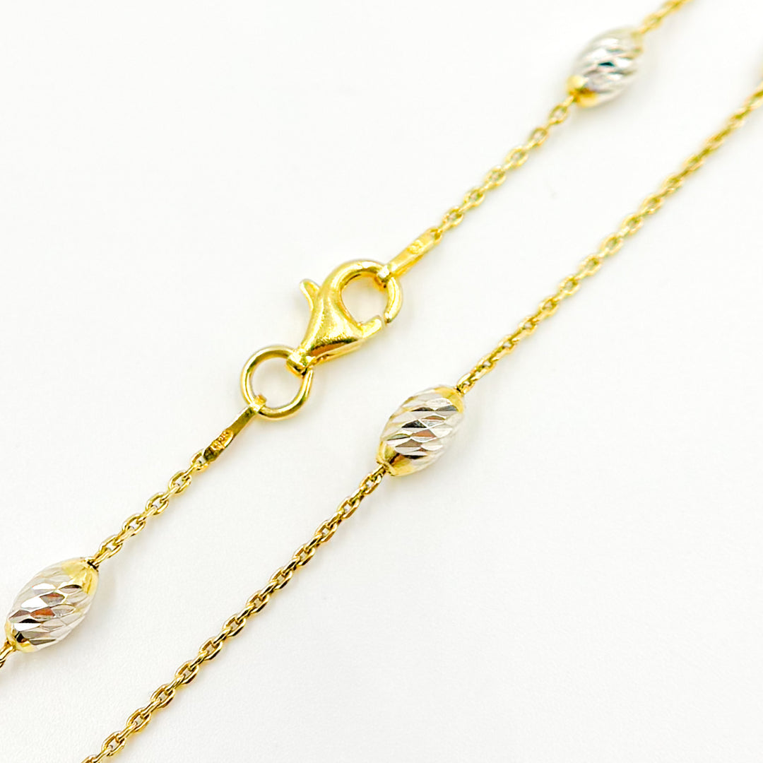 Shop Now Gold Plated Sterling Silver Two-Tone Satellite Necklace