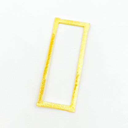 Shop Gold-plated Sterling Silver Brushed Rectangle Connector