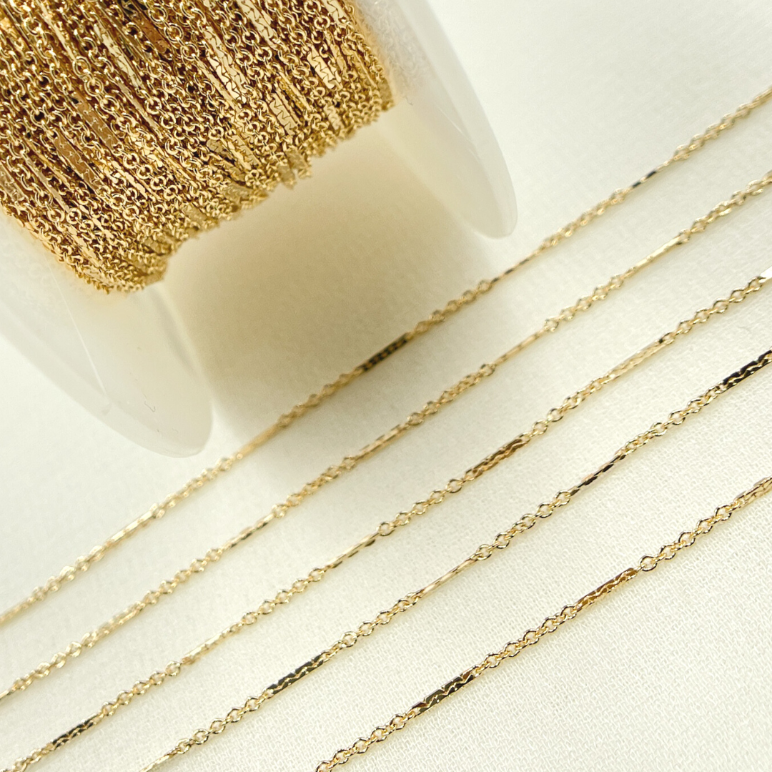 1232D3GF. 14K Gold Filled Bar Chain
