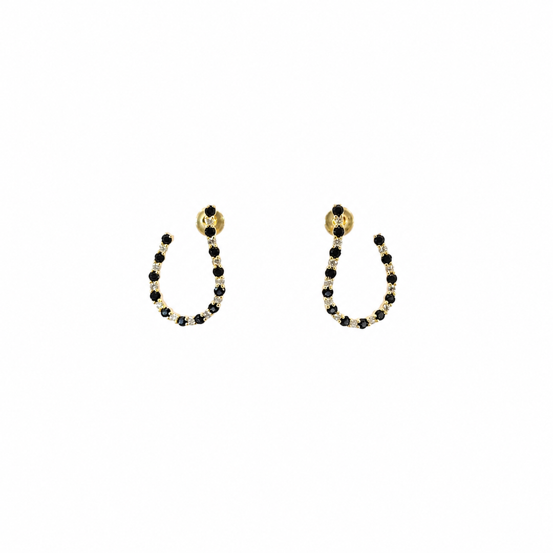 ER417873. 14k Solid Gold Diamond and Gemstone Fancy Earrings