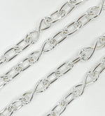 Load image into Gallery viewer, 925 Sterling Silver Oval Link &amp; Infinity Link Chain. 566MTSS
